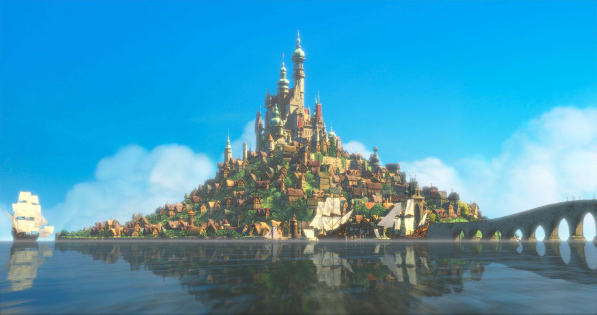 Rapunzel&;s Castle from Disney&;s Tangled Desktop Wallpaper