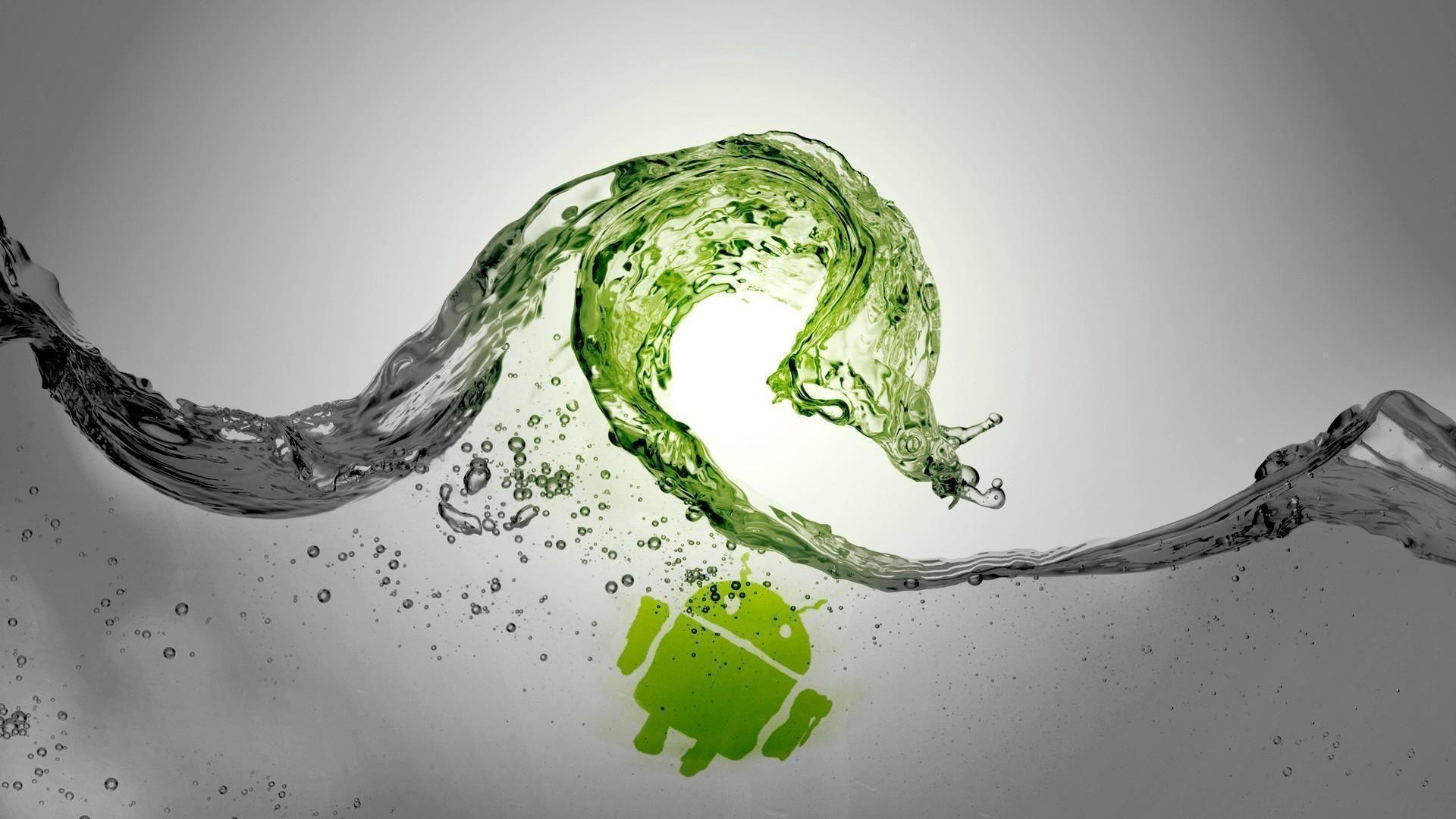 Android Logo on Water. Brand and Logo Wallpaper