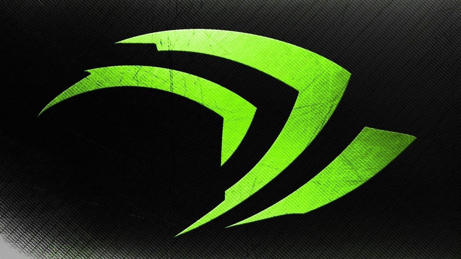 Des download cool HD nvidia logo brand green black background
