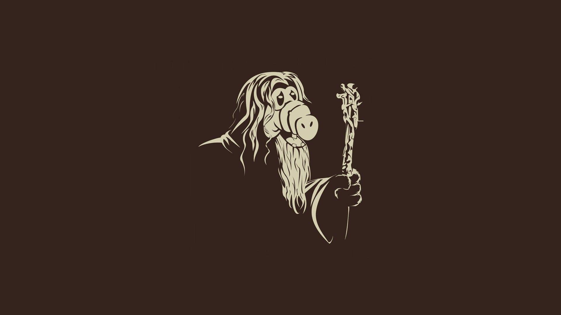Abstract wizard Gandalf The Lord of the Rings solid Alf crossovers