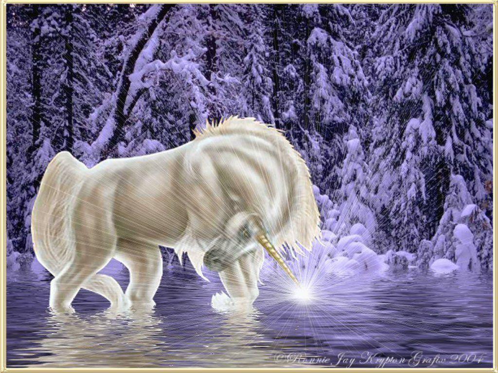 winter unicorn fantasy
