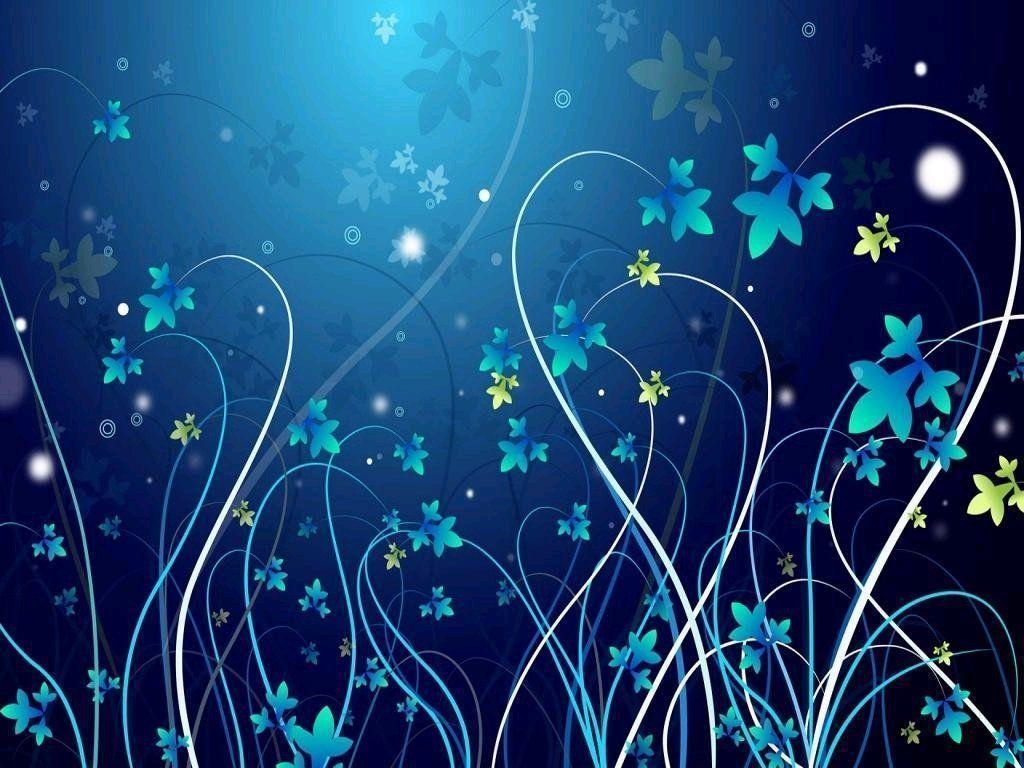 Blue Floral Picture and Wallpaper Items