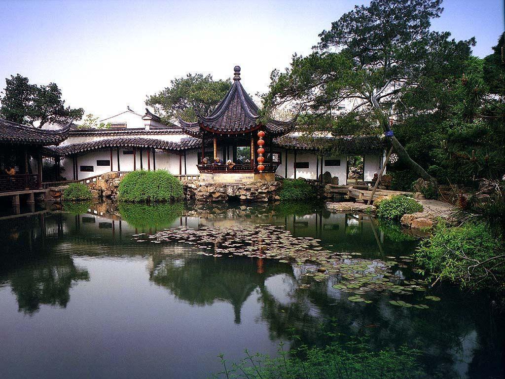 Japanese Garden House Lake Wallpaper and Picture. Imageize: 462
