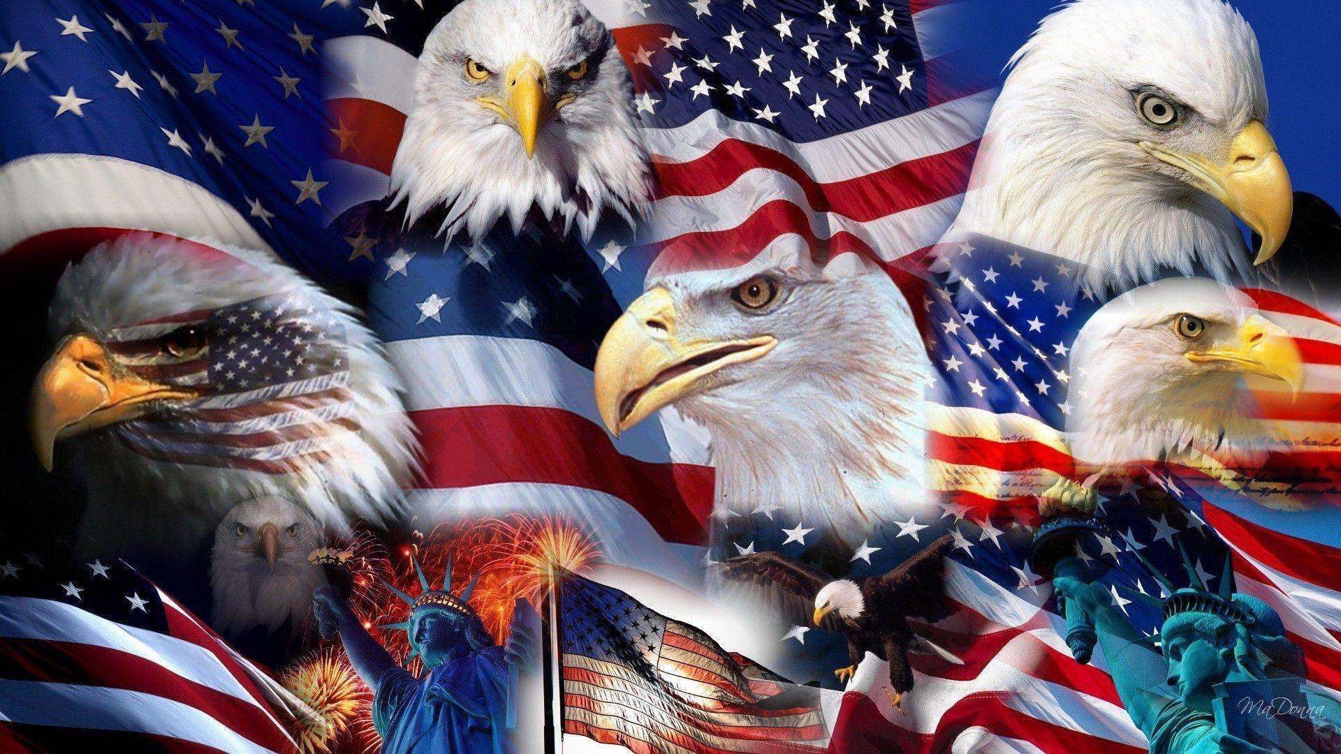 Patriotic Wallpaper USA Flag Eagle. Best Free Wallpaper