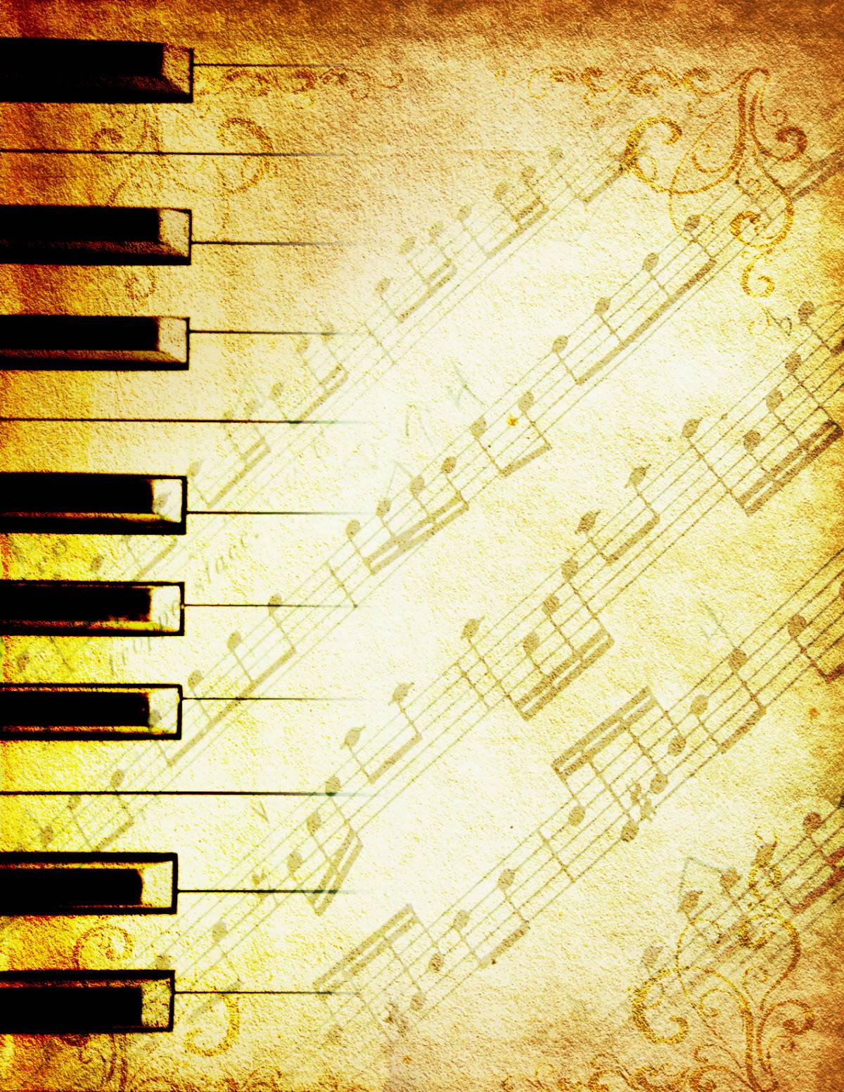 Block Note Music Clasical Piano Background, Music Wallpaper, HD