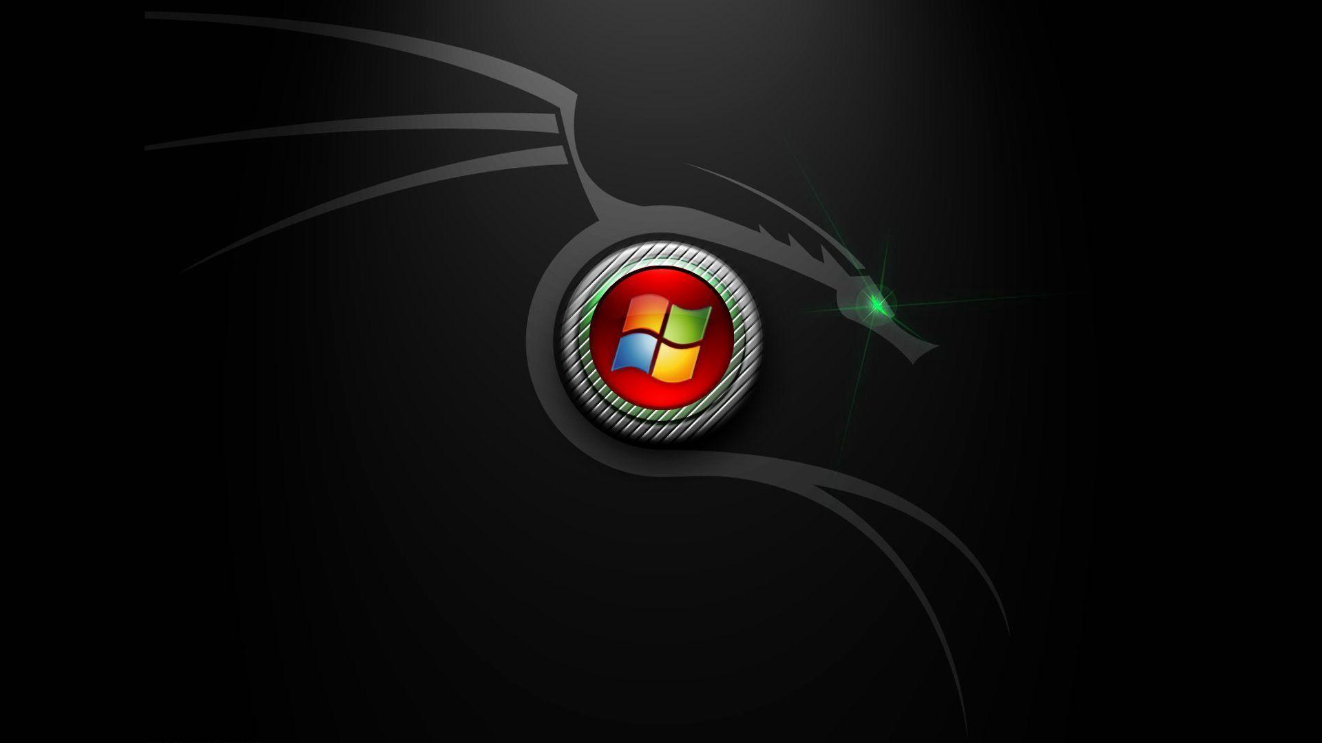 image For > Windows Logo Wallpaper Black