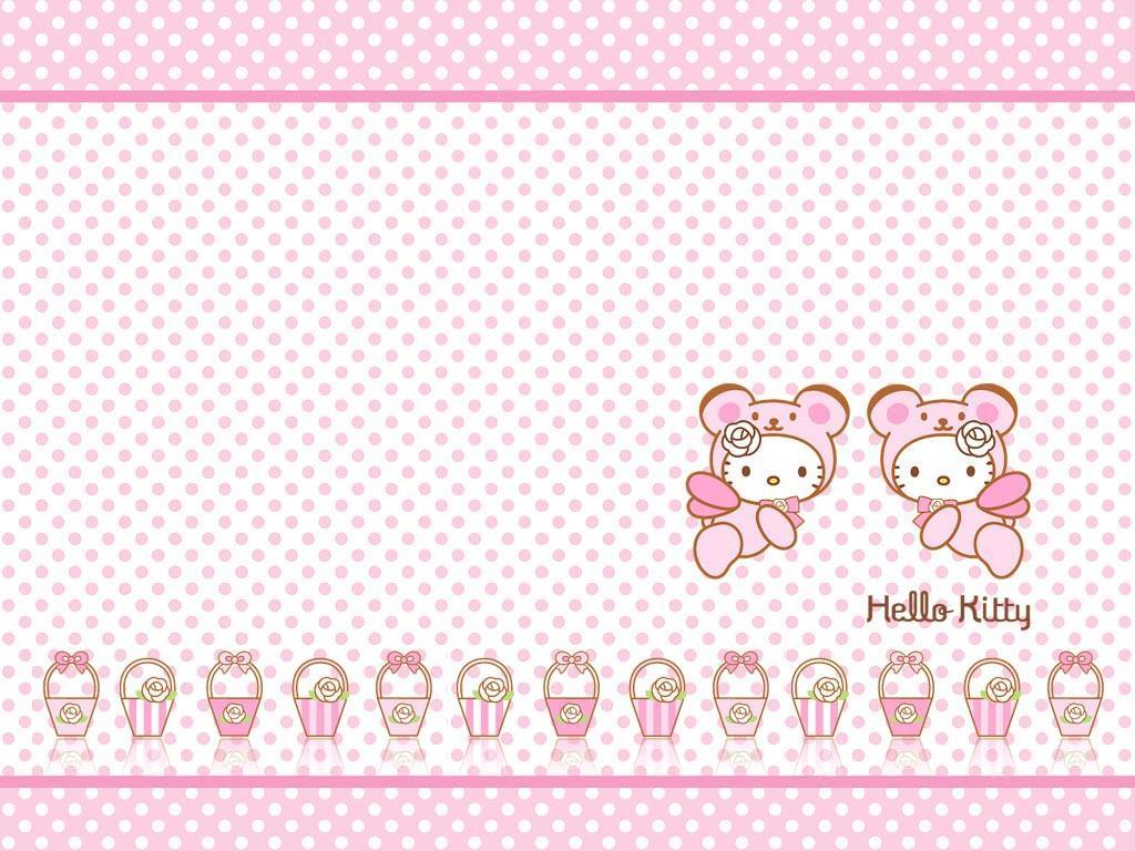 Download Hello Kitty Bow Cute Dress Pink Wallpaper 1024x768. Full