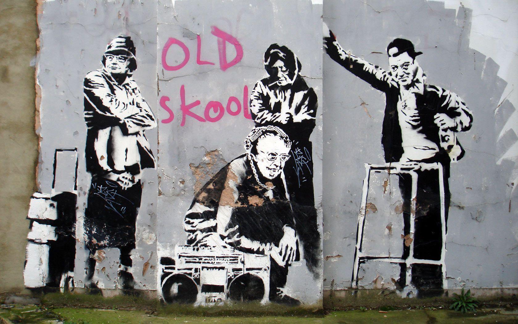 Old Skool Banksy Wallpaper