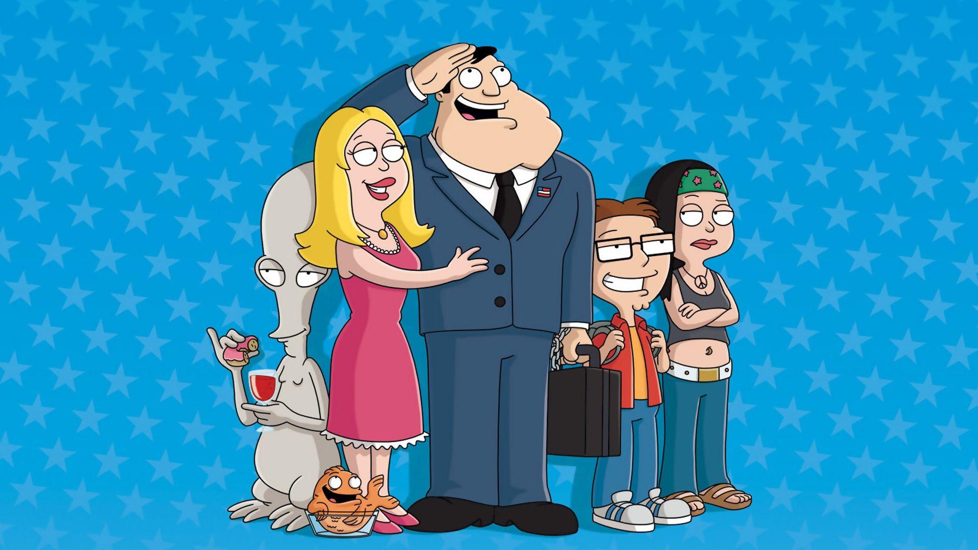 American Dad Blue Wallpaper 39940 in Movies