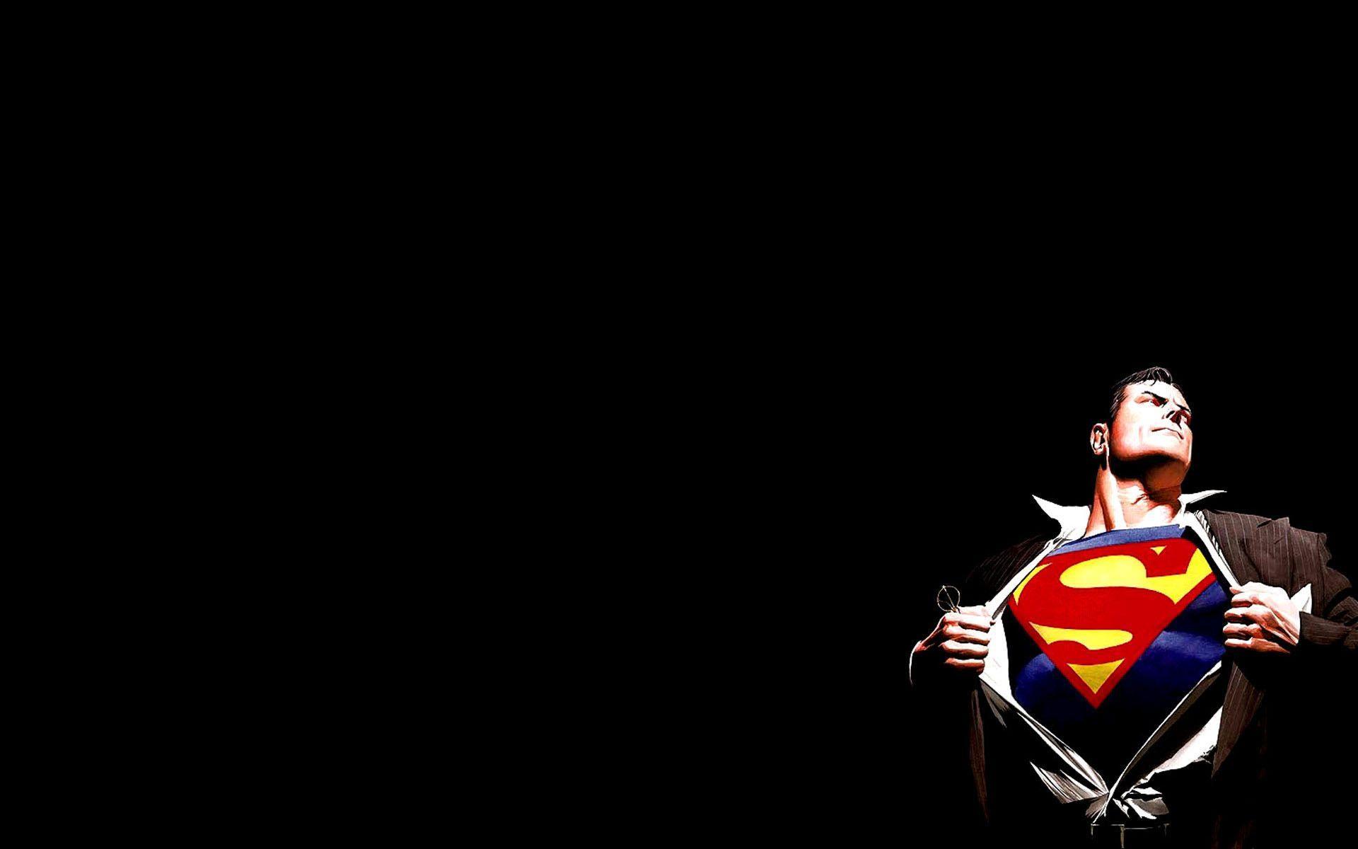 Superman with Black Background