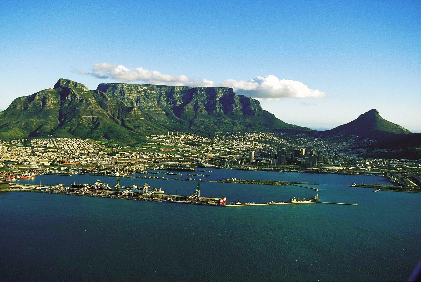 Table mountain cape town background Stock Free Image