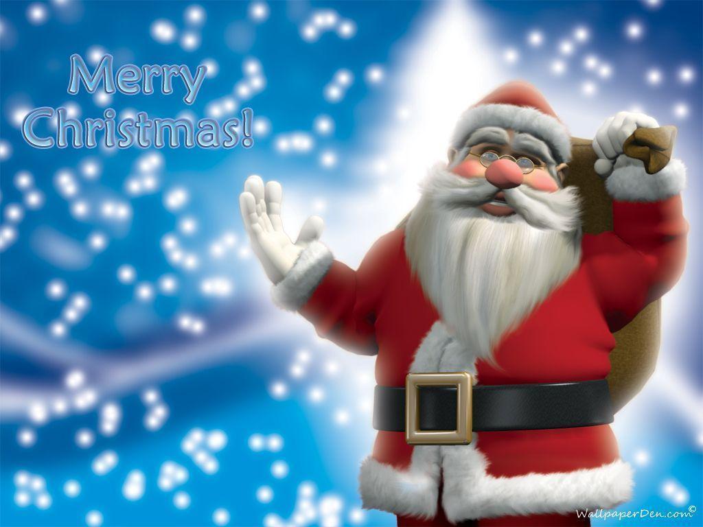 Santa Claus With Christmas Tree New Wallpaperpicture Free