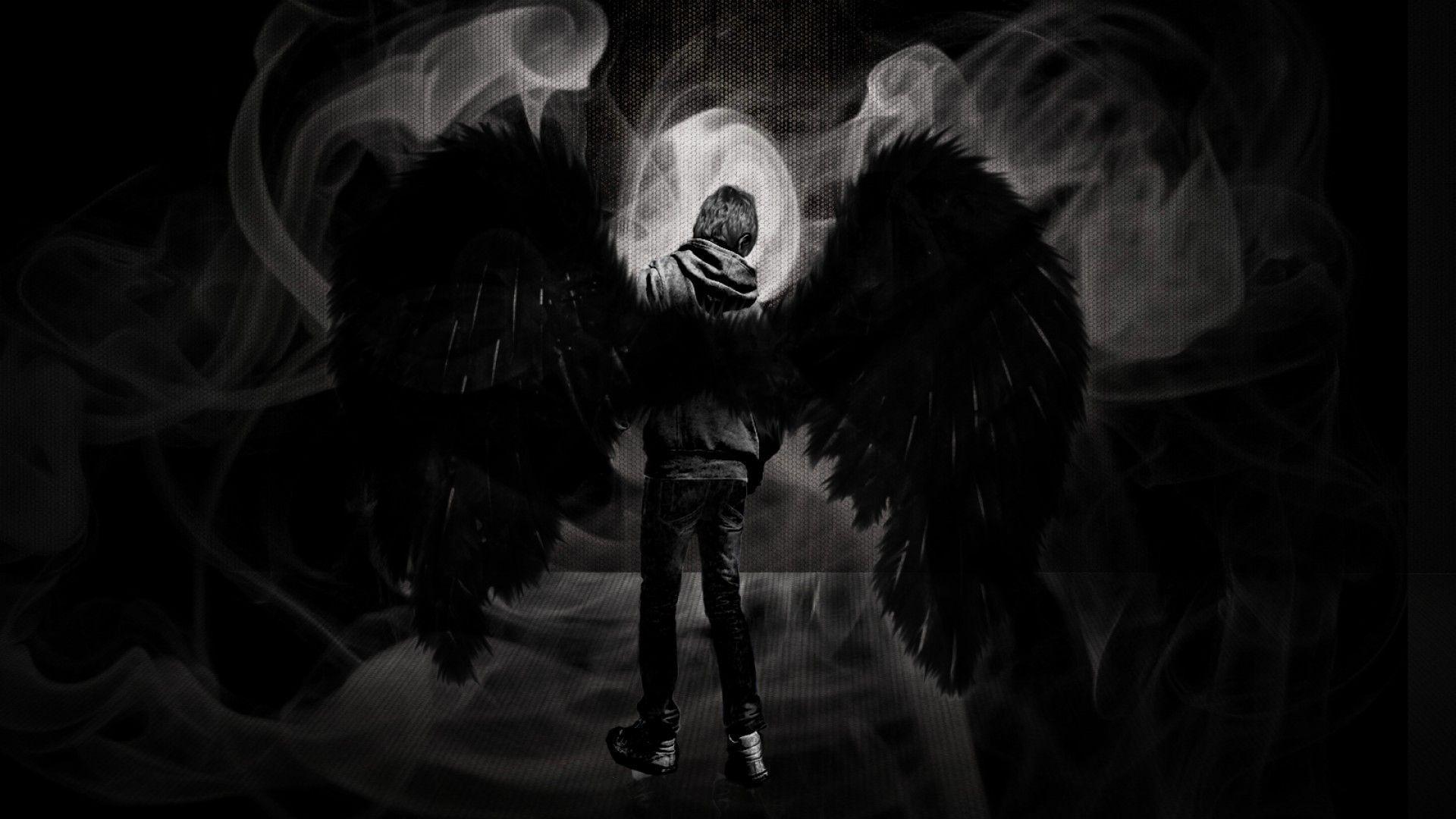 image For > Black Angel Background