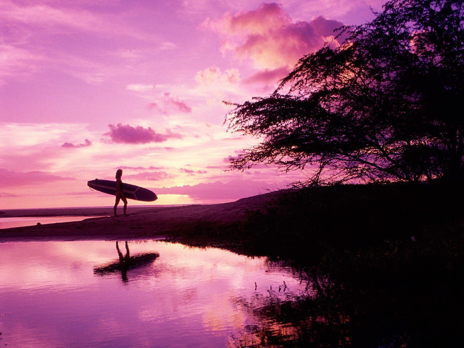 Free Surfing Hawaii Computer Desktop Wallpaper Image Picture
