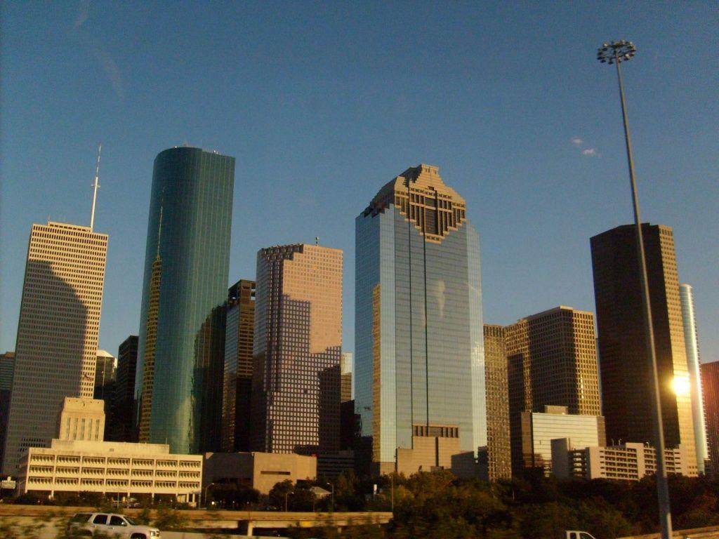 Houston Skyline Sunset wallpaper
