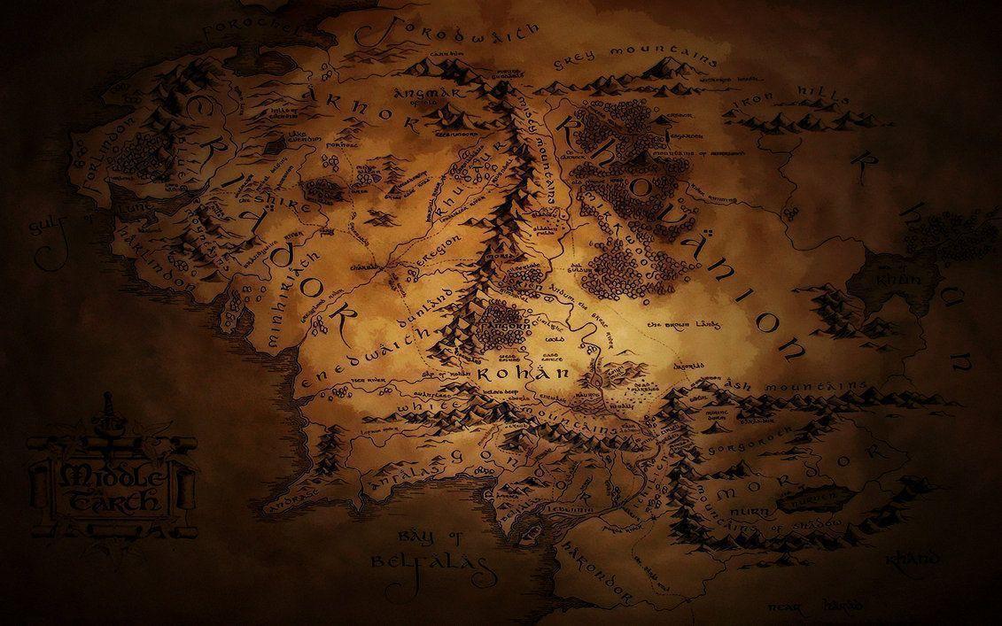 Middle Earth Map Wallpaper 2