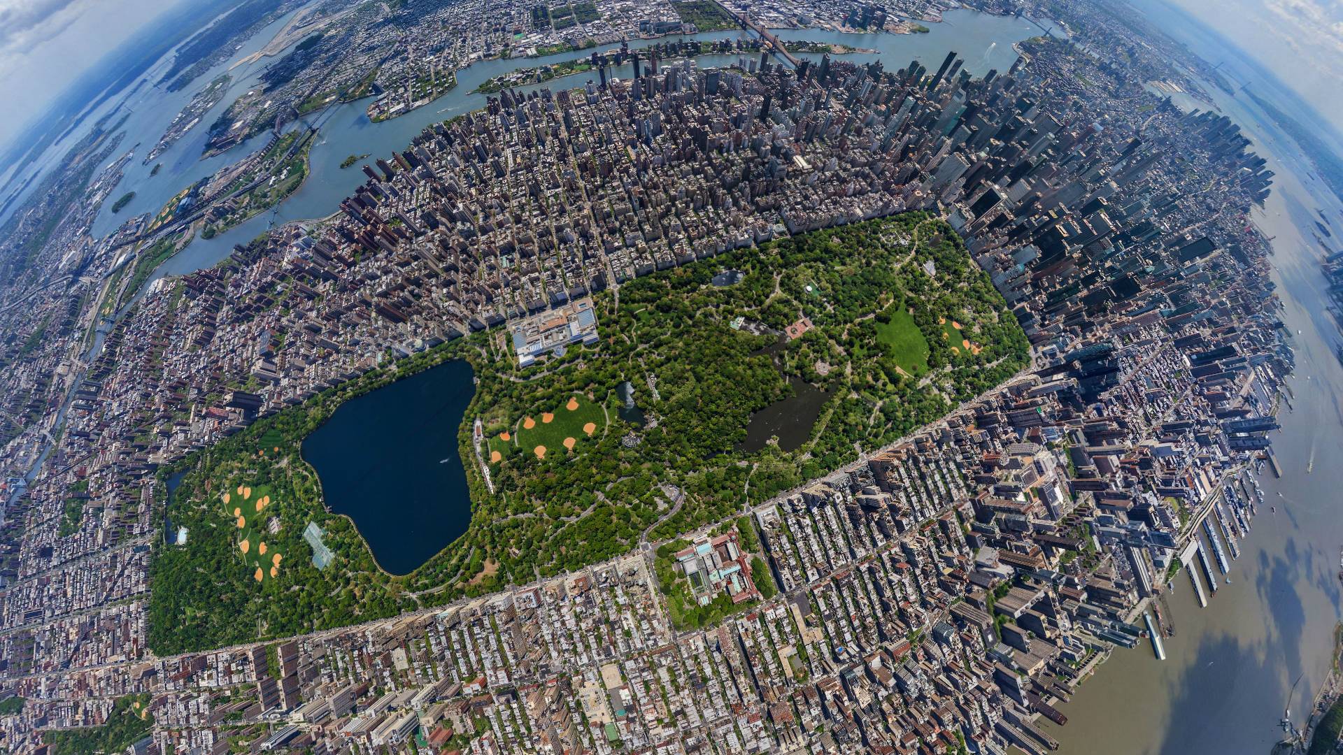 Central Park New York Wide over View desktop wallpaper