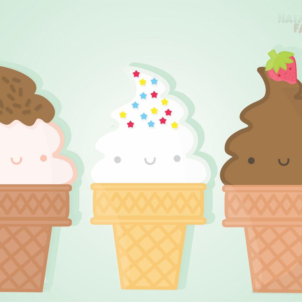 Wallpaper For > Cute Ice Cream Background