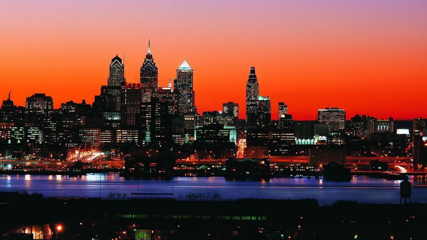 Philadelphia Skyline Usa Ancient Capital World City HD Wallpaper With