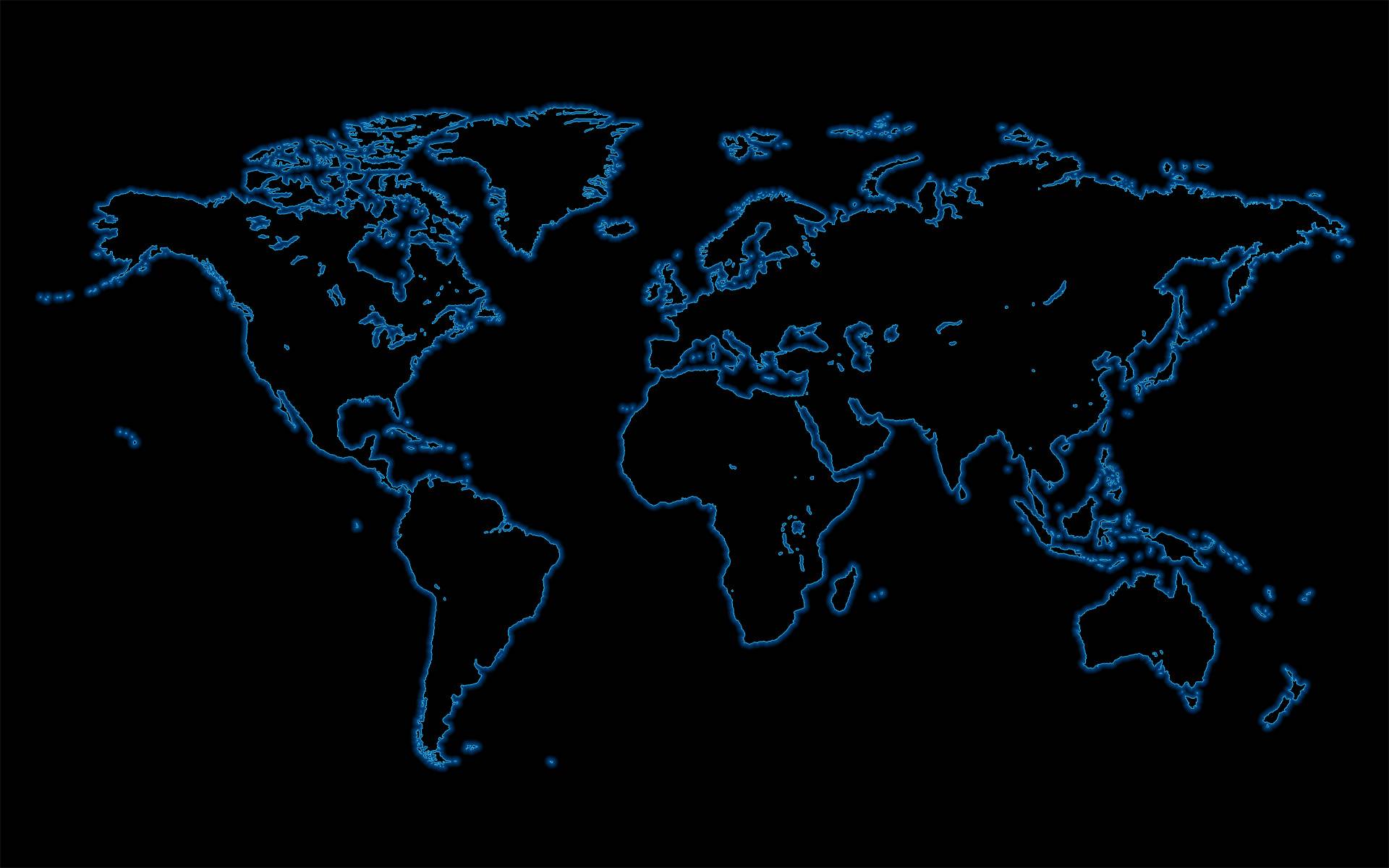 World Map Black Wallpaper