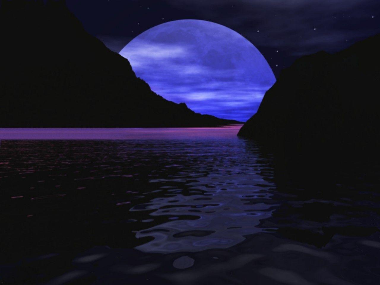 image For > Blue Moon Wallpaper Desktop