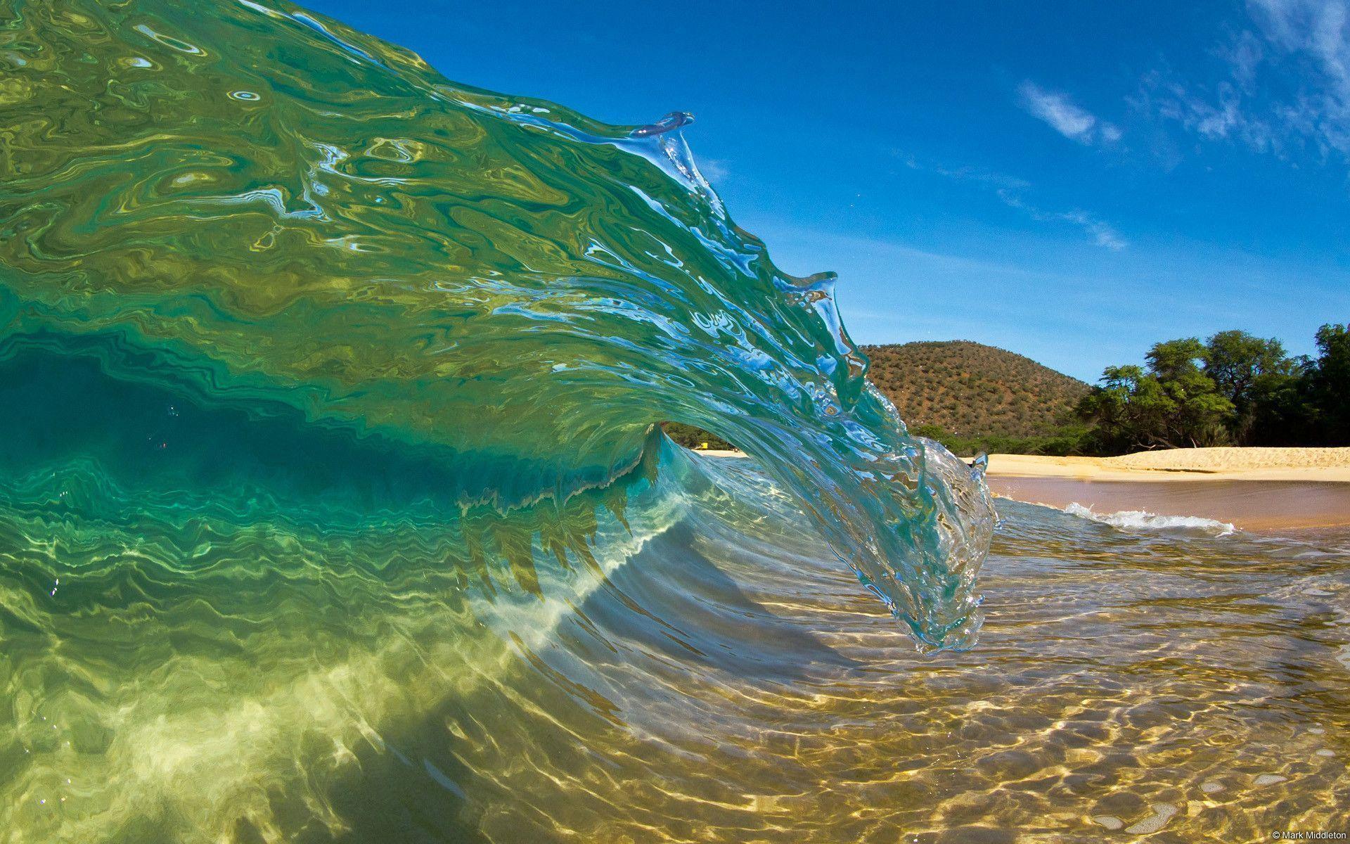 Wave Vortex Waves Hawaii Beach Free Download F Wallpaper