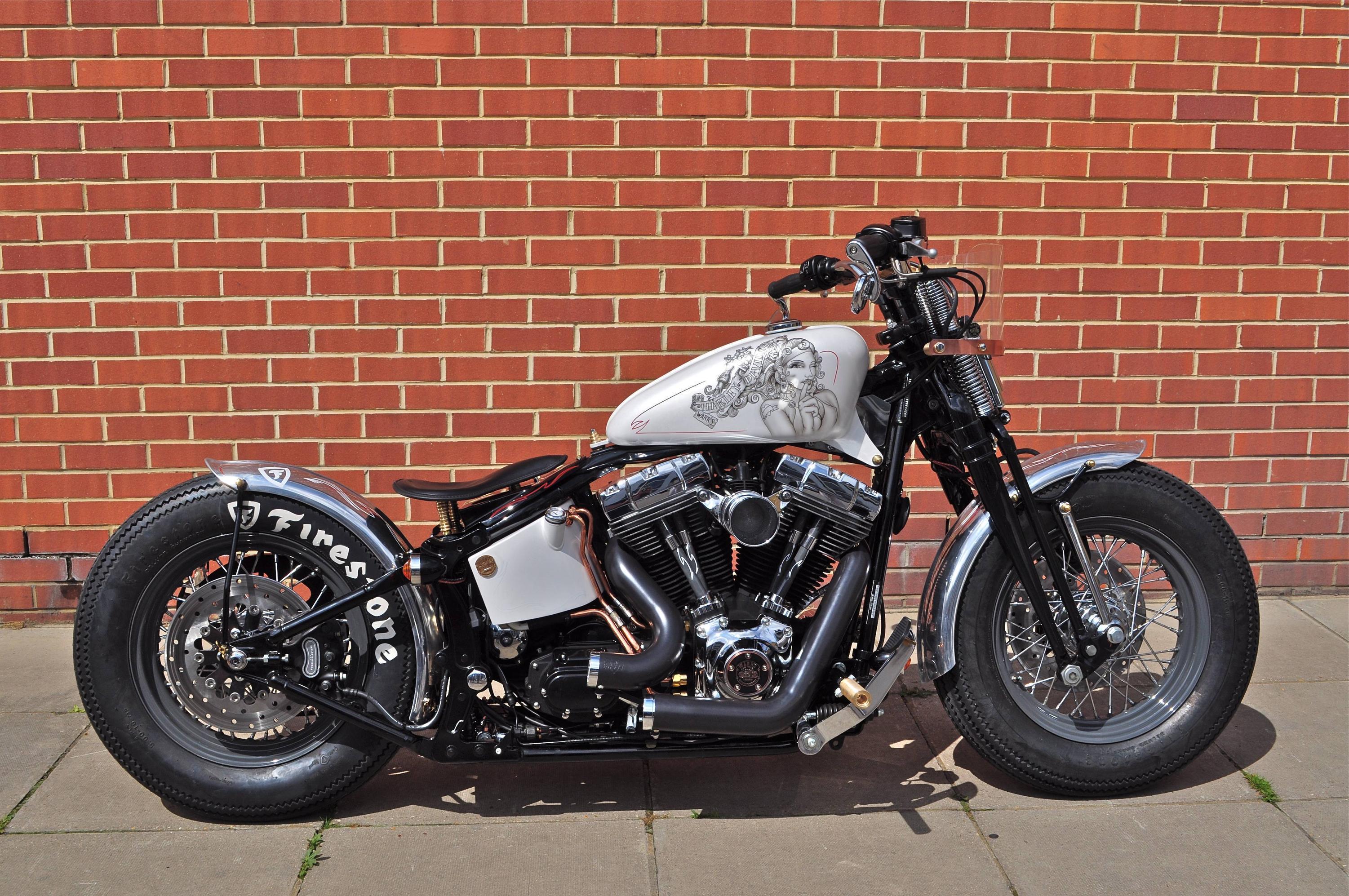 Custom Harley Bobber Background 1 HD Wallpaper. aduphoto