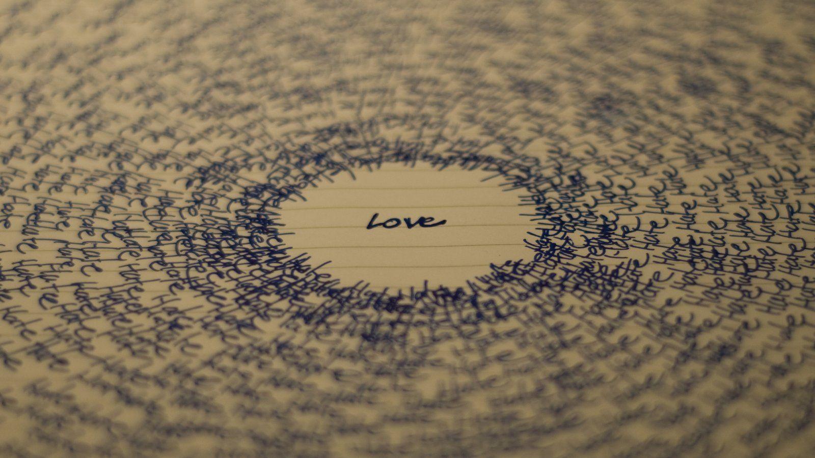 love by hand writing cool HD wallpaper
