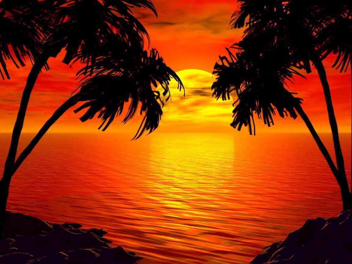Tropical Island Sunset Wallpapers - Wallpaper Cave