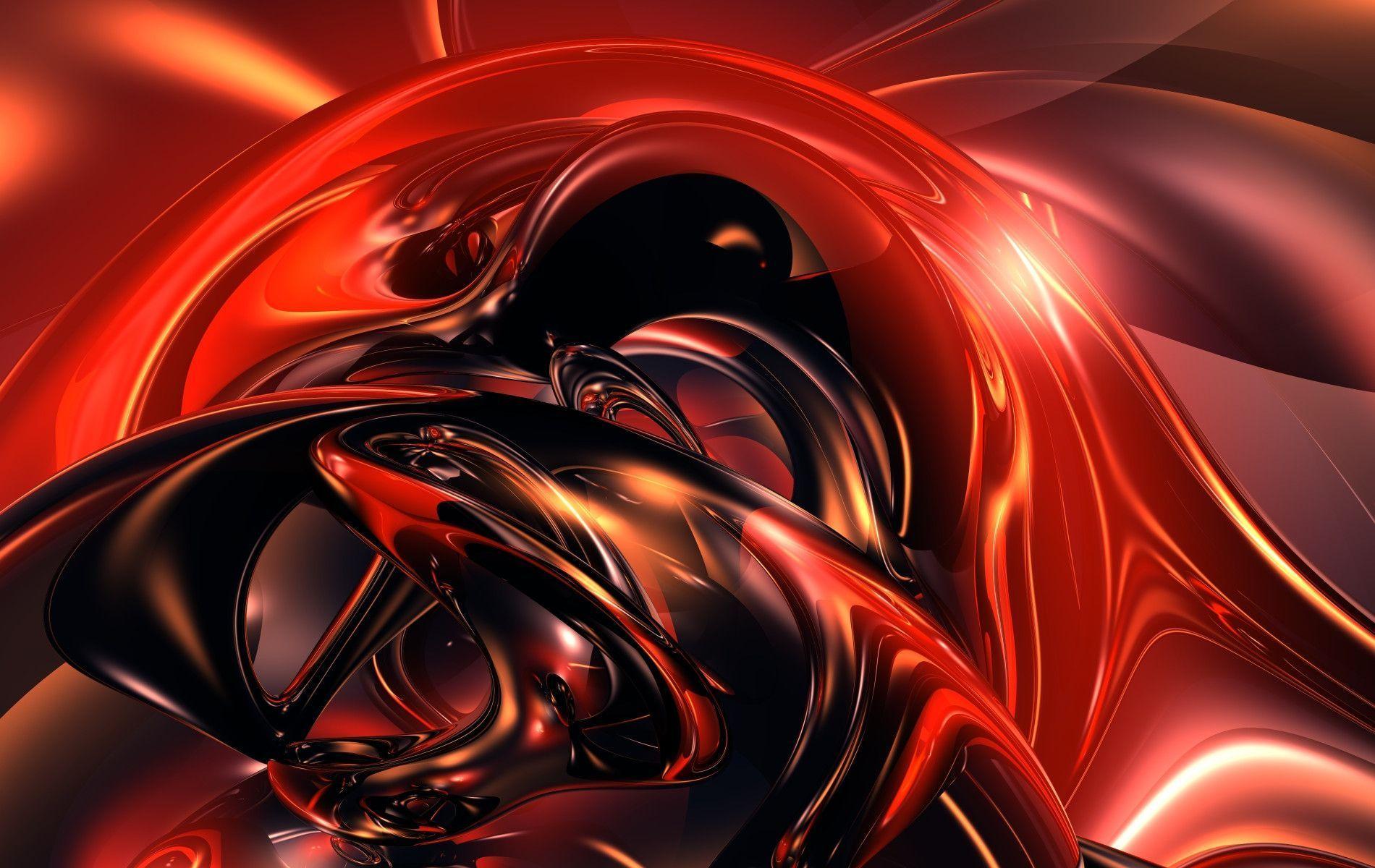 Cool Red Abstract Wallpaper