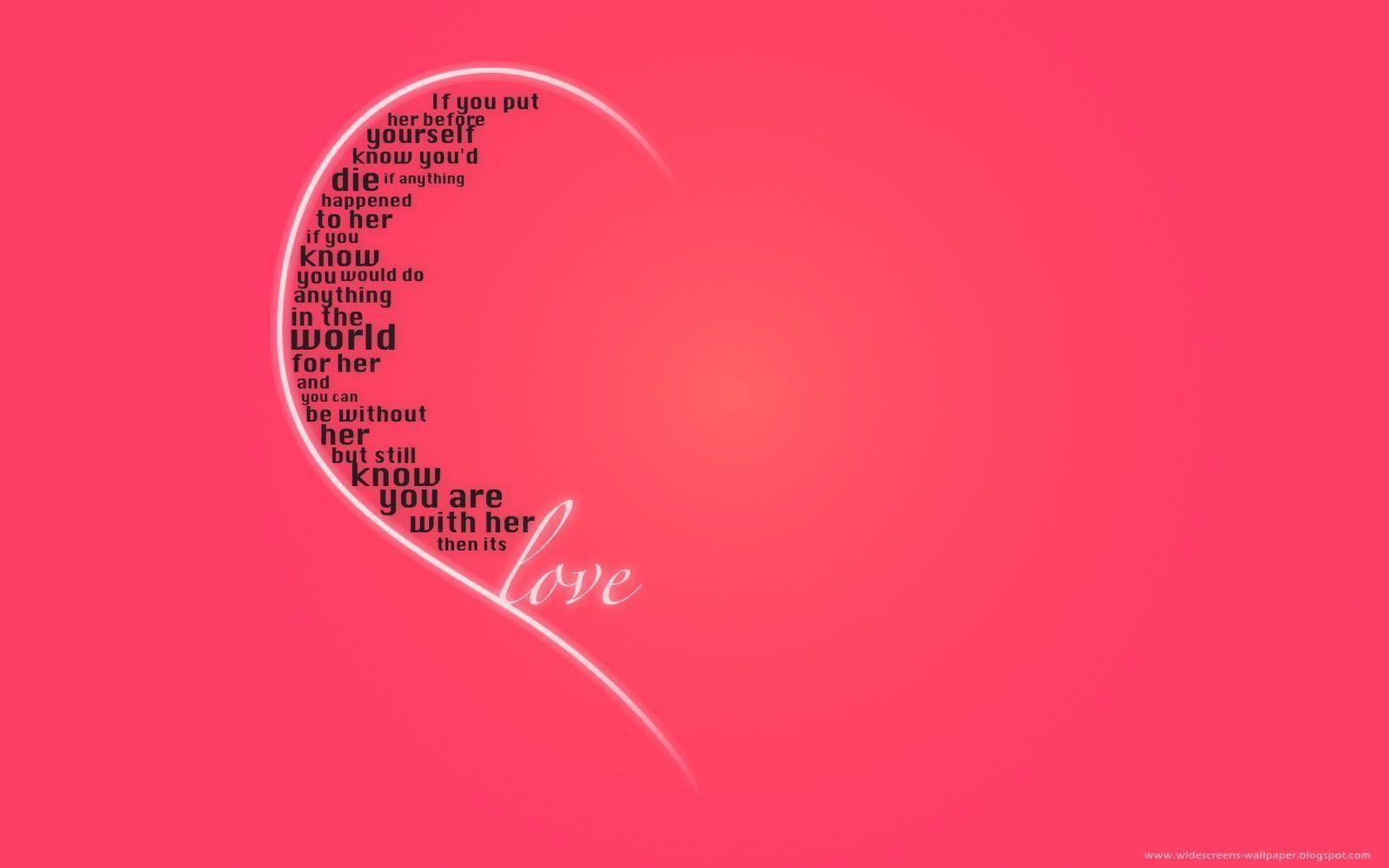 Wallpaper For > Cool Love Quote Background