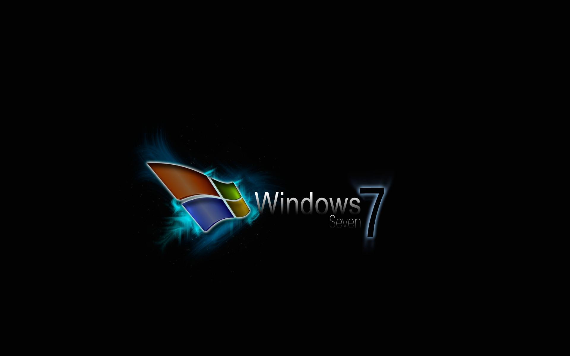 Windows Seven Black Desktop Wallpaper Picture Background