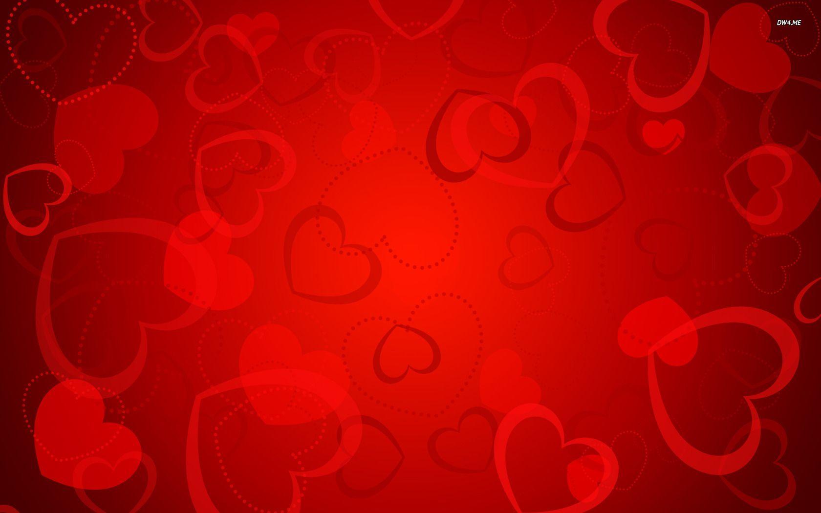 Red heart pattern wallpaper wallpaper - #
