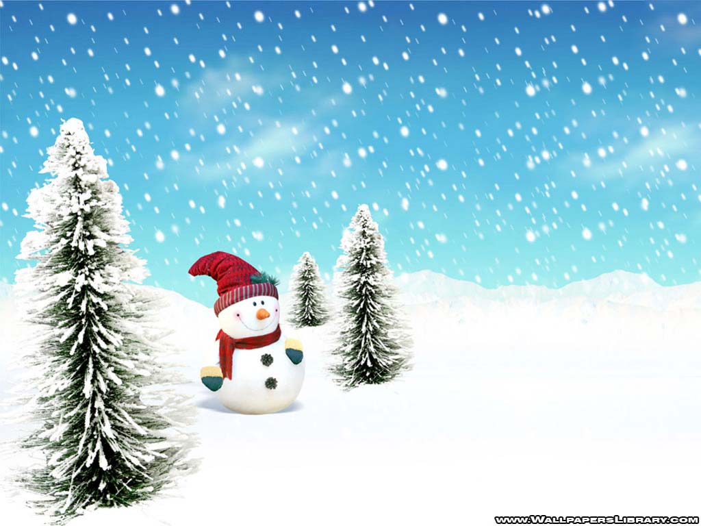 Cute Snowman Background Image & Picture