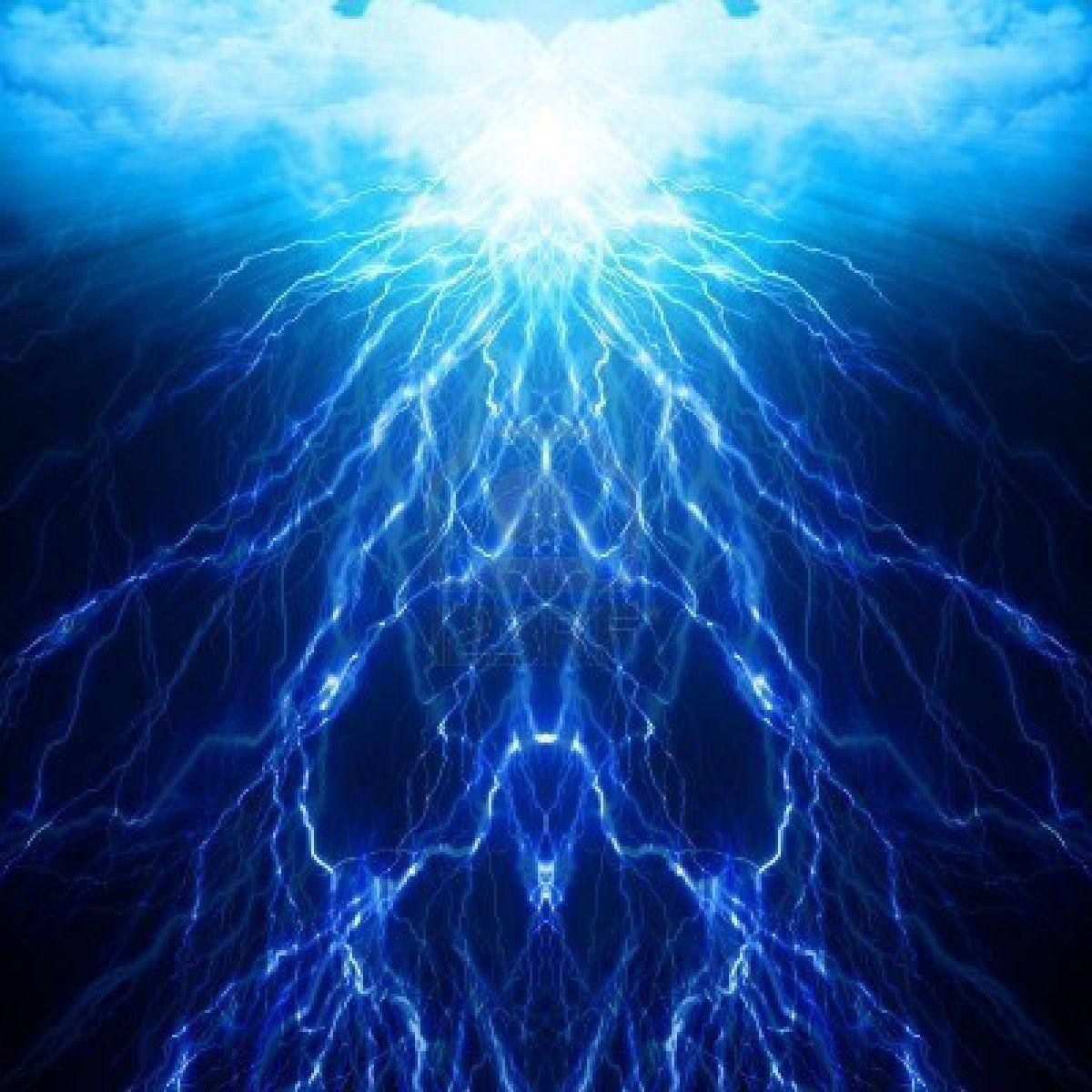 Blue Lightning Background, wallpaper, Blue Lightning Background