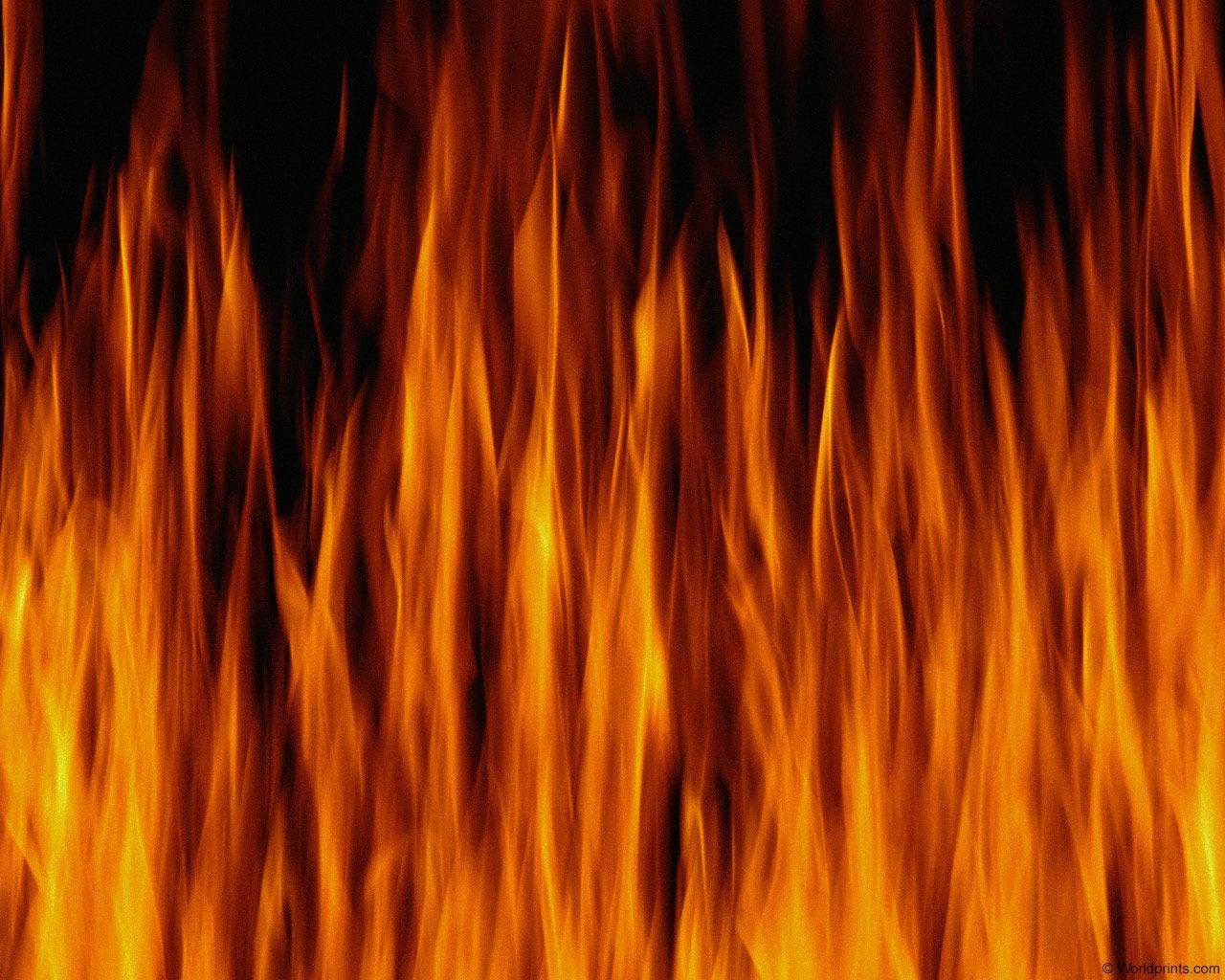 Wallpaper For > Orange Flames Background