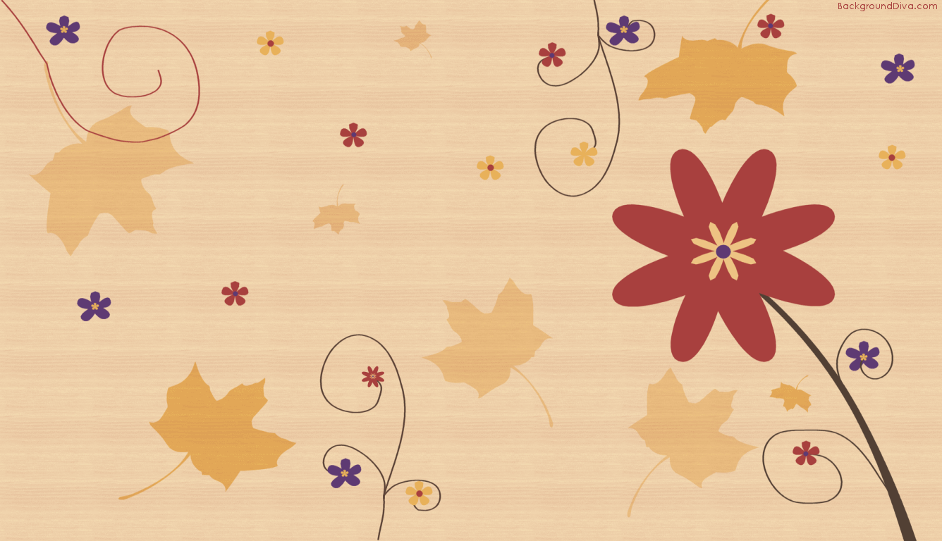 Fall Flowers Desktop Wallpaper Pretty Colors Leaves And