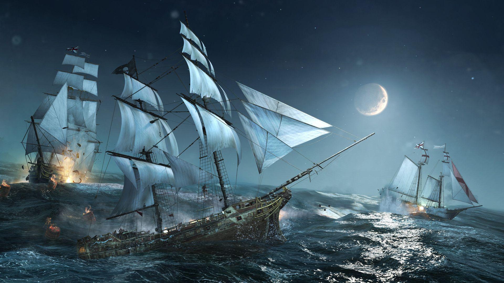 Pirate Ship War Desktop HD Wallpaper Desktop