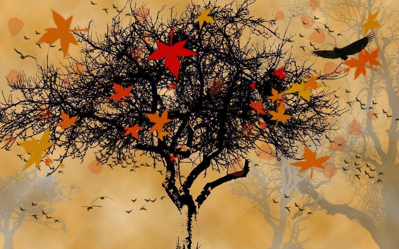 Autumn Leaves Tree Desktop Wallpaper 1280x800PX Wallpaper Fall