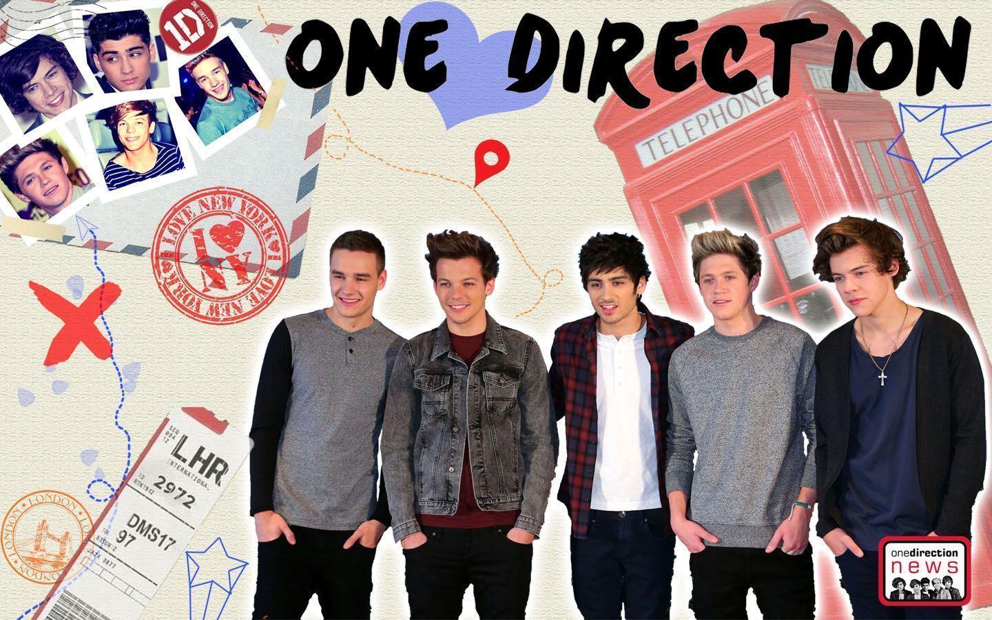 One Direction Wallpaper. Harry, Zayn, Louis, Liam and Niall