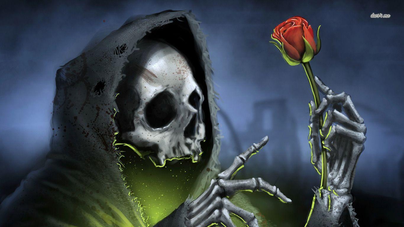 Dark Grim Reaper Wallpaper 1366x768 px Free Download