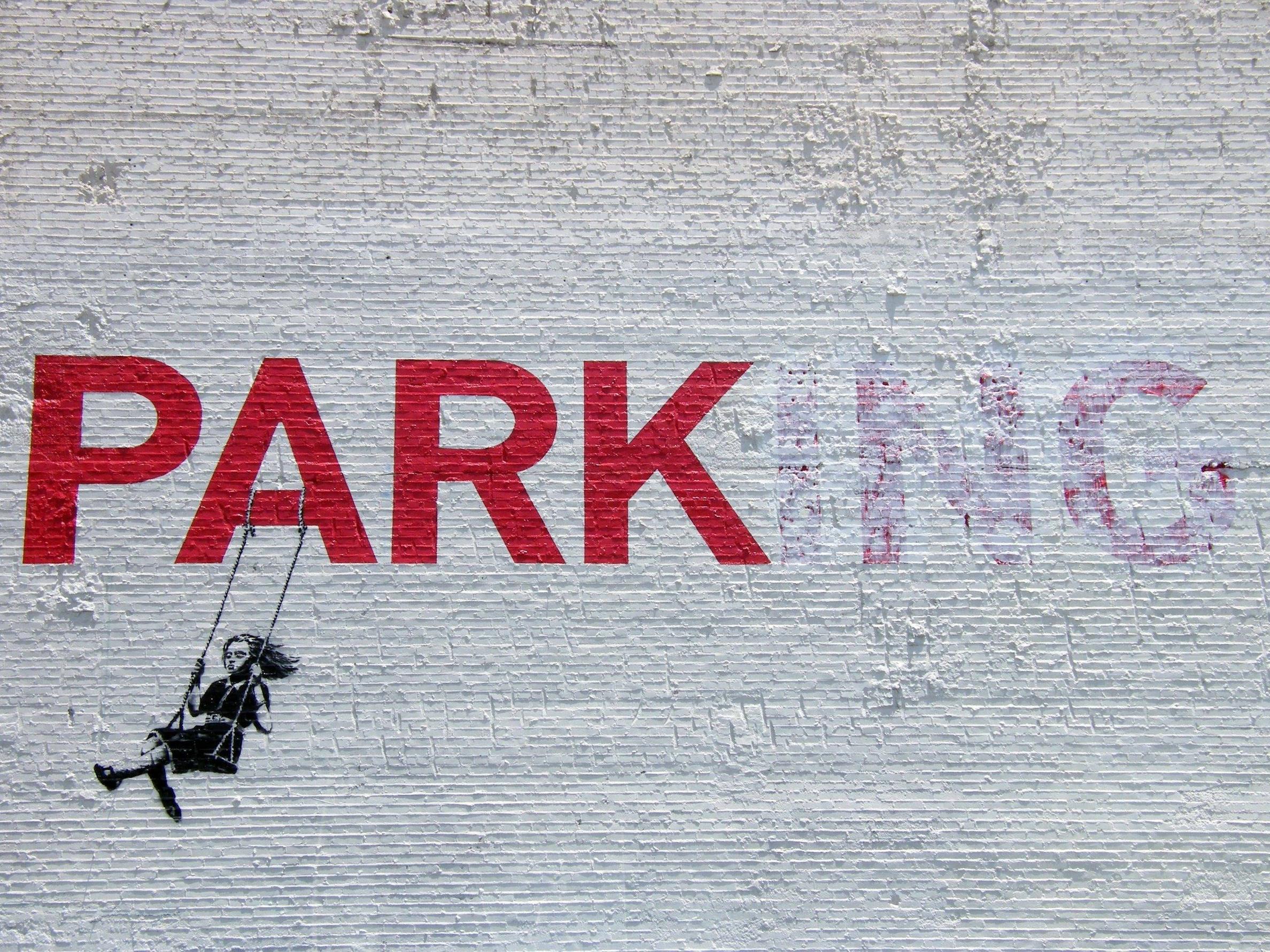Graffiti, the park, the artist Banksy wallpaper and image