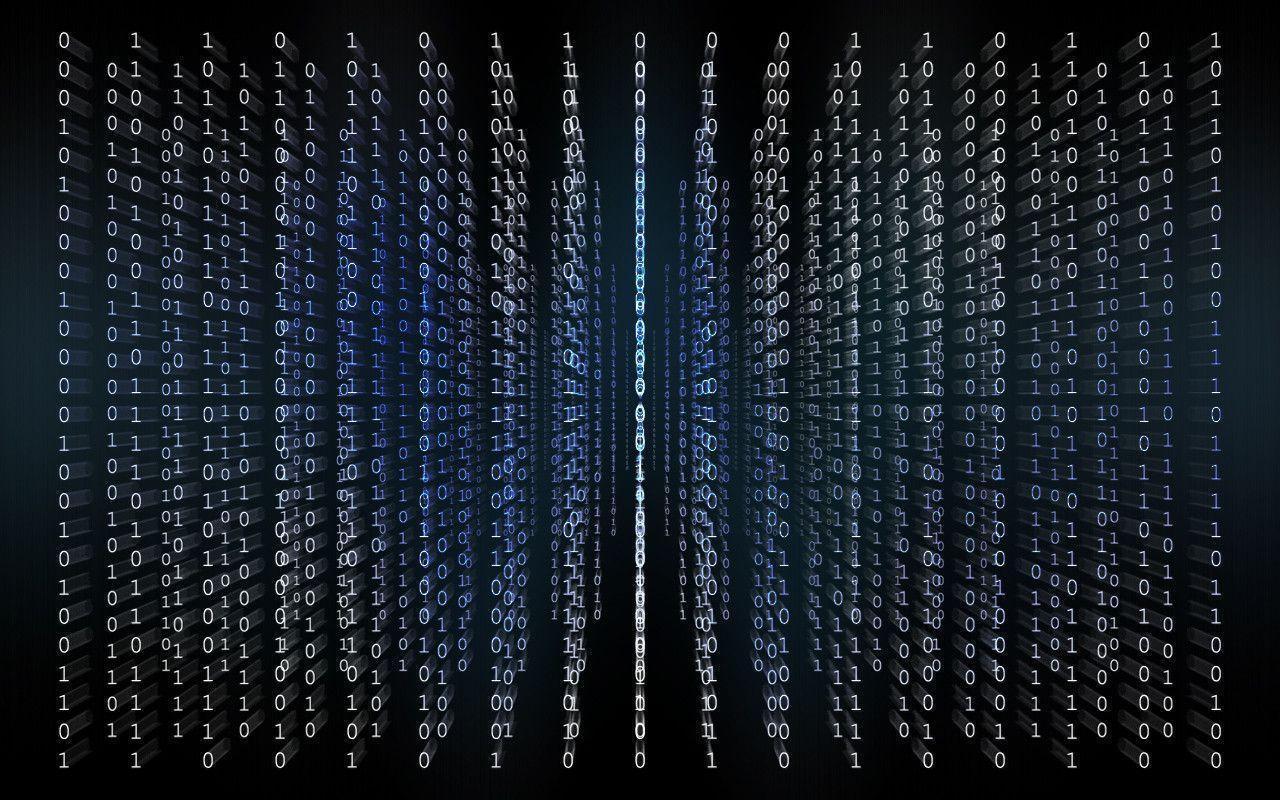 image For > Blue Binary Code Wallpaper
