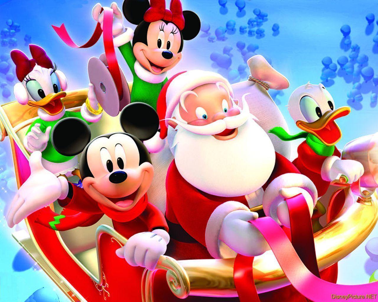 Wallpaper For > Disney Character Christmas Background