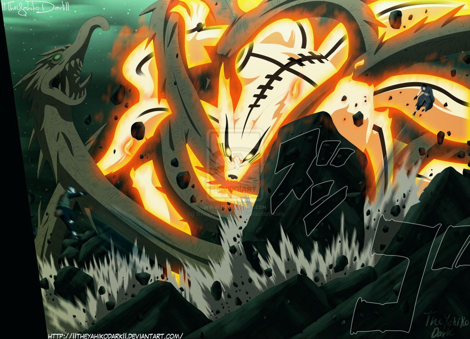 Naruto Uzumaki Nine Tailed Fox Free Wallpaper