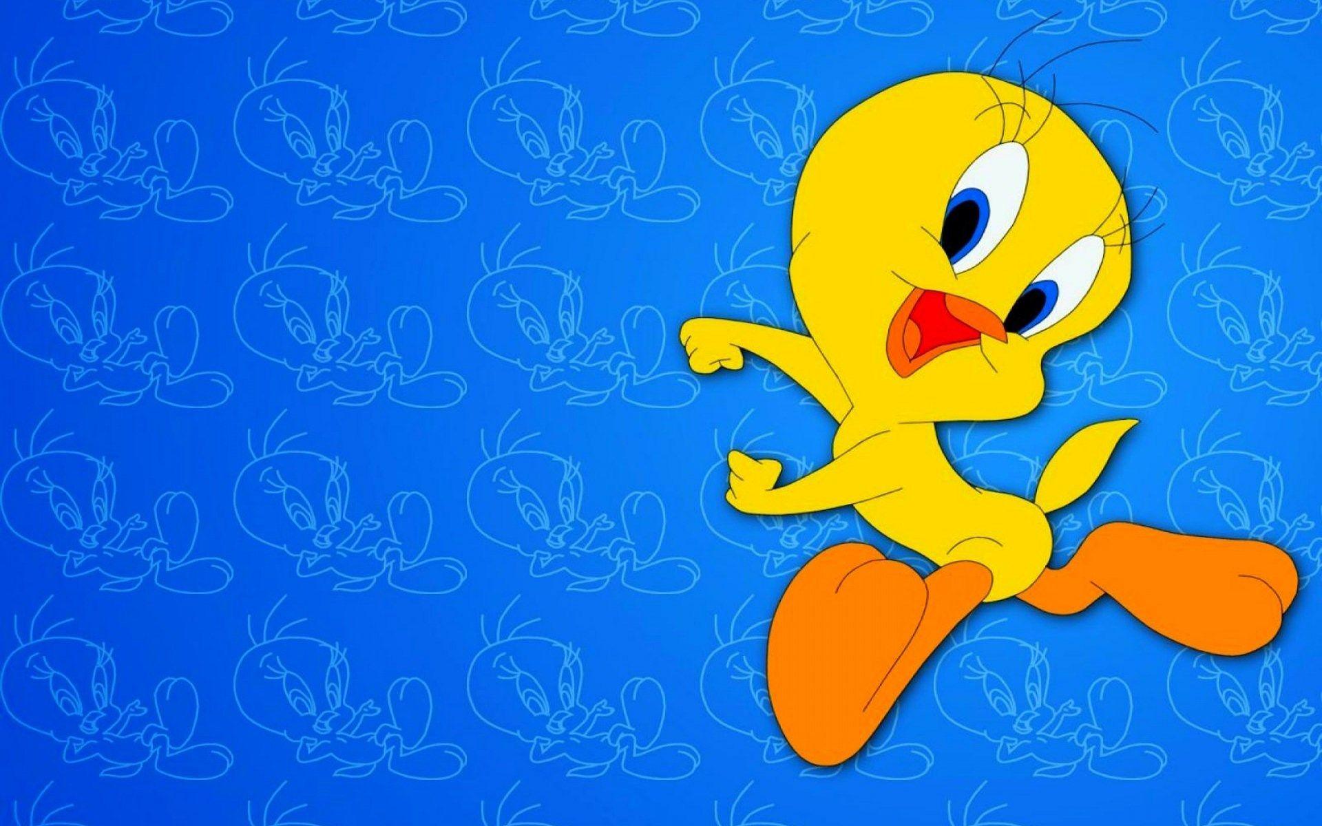 Cartoon Tweety Cheerful Bird HD Wallpaper