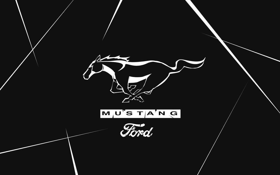 Pix For > Mustang Logo Wallpaper Black
