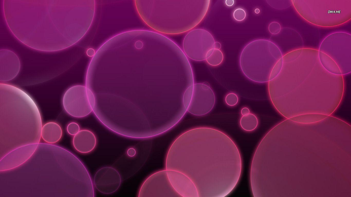 Pink Bubbles Abstract Wallpaper 1366x768 px Free Download