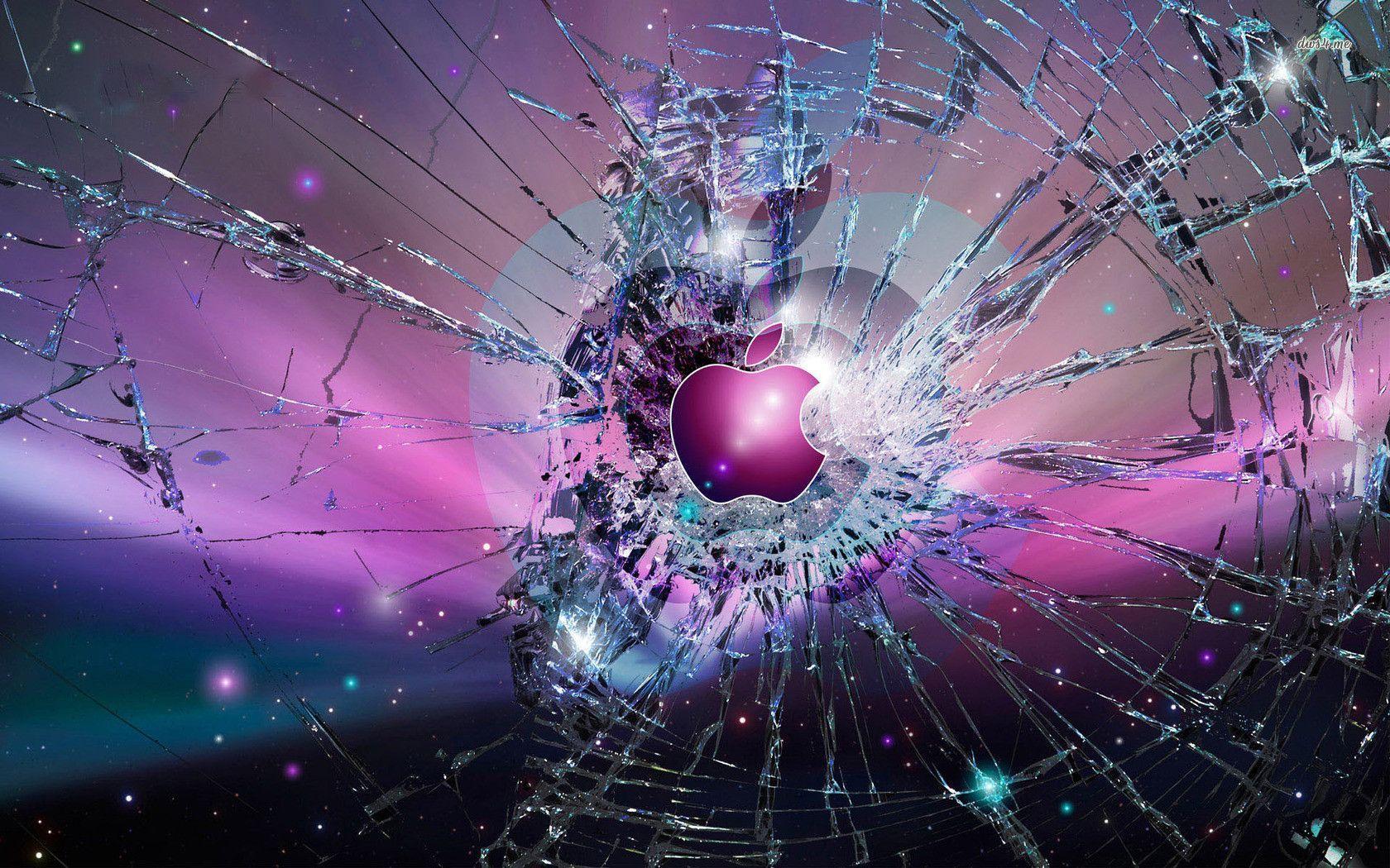 Broken glass Apple logo wallpaper wallpaper - #