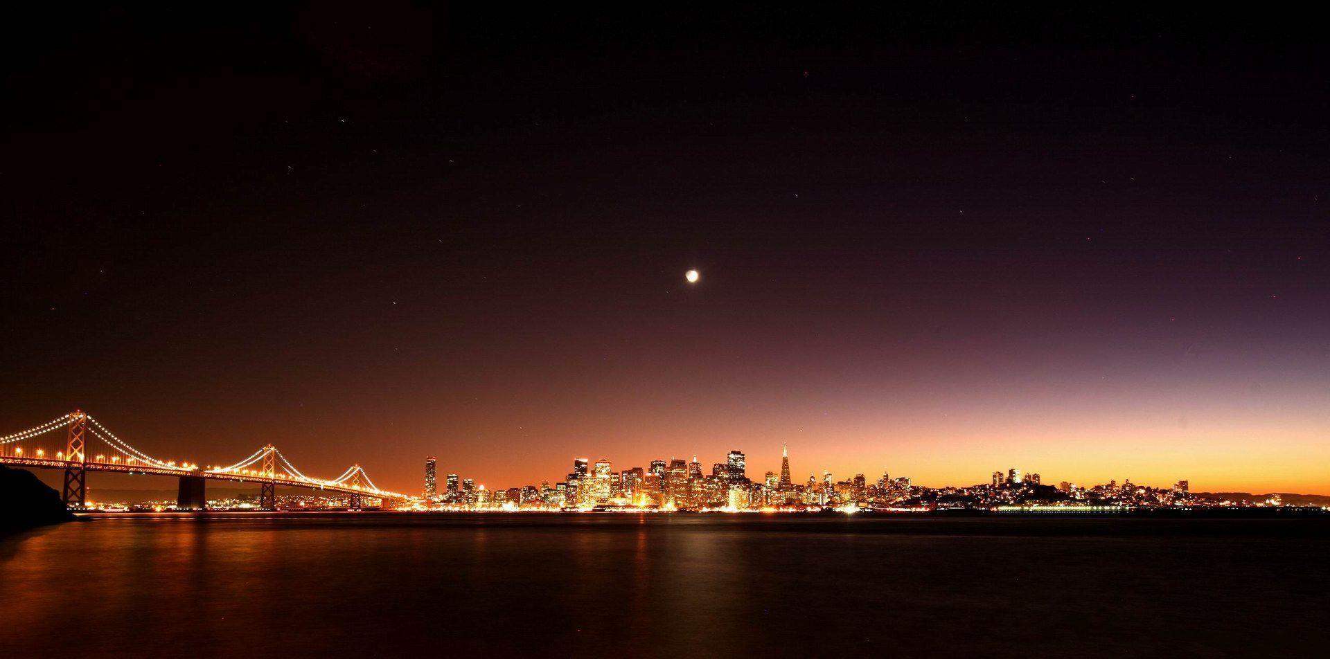 San Francisco Skyline Night Travel photo and wallpaper
